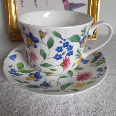 Buy Roy Kirkham Chatsworth Large Floral Breakfast Cup And Saucer Garden Flowers • 12£