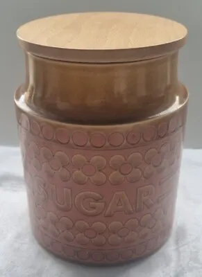 Buy Vintage Hornsea Pottery Saffron Lidded Sugar Storage Jar 1972 • 11.85£