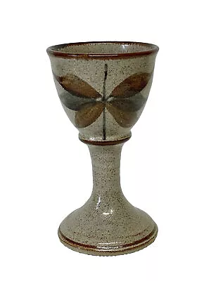 Buy Darwin Ware West Perry Stoneware Studio Pottery Cup Goblet Chalice Leaf Design • 8.99£