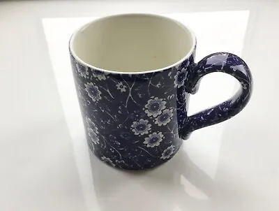 Buy Burleigh Ware CALICO Blue And White Coffee Mug. Excellent Condition • 9.99£