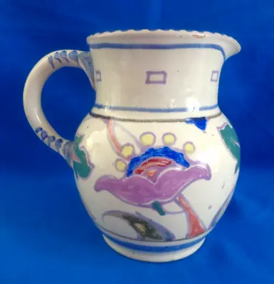 Buy Vintage C.1920-29 Art Deco HONITON Pottery Floral Jug Numbered 29. • 25£