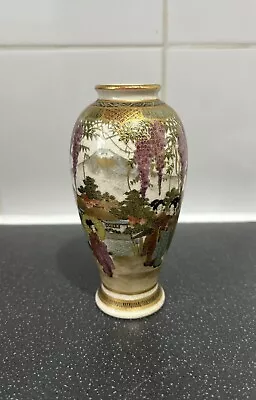 Buy Fine Japanese Satsuma Pottery Vase, Y Taniguchi, Hand Painted With Geishas • 9.99£