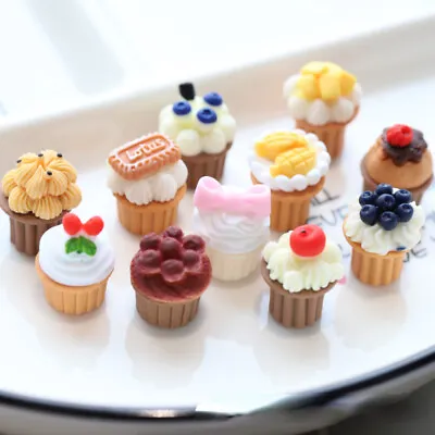 Buy 11x Dolls House 1:12TH Scale Miniature Cream Fruit Cakes Dessert Food Accessory • 4.75£