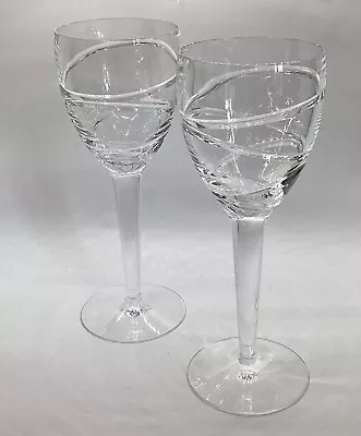 Buy Stuart Crystal, Aura, 2 X Water Goblets Glasses Jasper Conran, Wine, 9  ⅞ 25.3cm • 80£