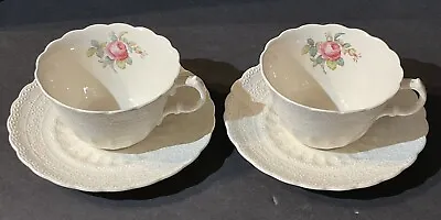 Buy Set Of Copeland SPODE'S JEWEL BILLINGSLEY ROSE Tea Cups And Saucers 1926 • 22.15£