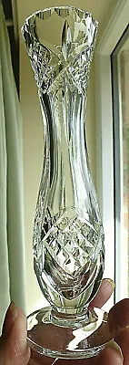 Buy Cut Glass Vase. . Vintage . Diamond Design • 18.50£