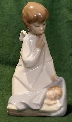 Buy Beautiful Lladro Figurine Angel And Child Ex. Condition Discontinued In 2002 • 15£