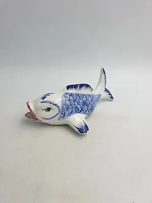 Buy Juncal Porto De Mos Portugal Art Pottery Hand Painted Koi Carp Fish Figurine • 15.99£