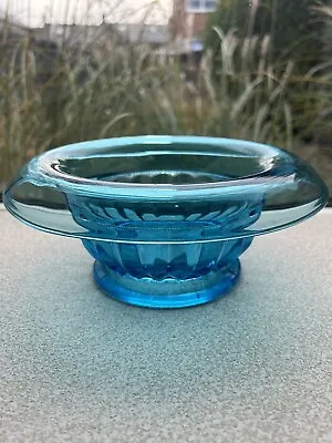 Buy Vintage Blue Glass Urn Berry Bowl From George Davidson 1930s Art Deco • 24.99£