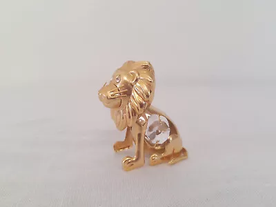 Buy Crystal Temptations Lion Animal Figurine Ornament 24k Gold Plated With Crystals • 13.50£
