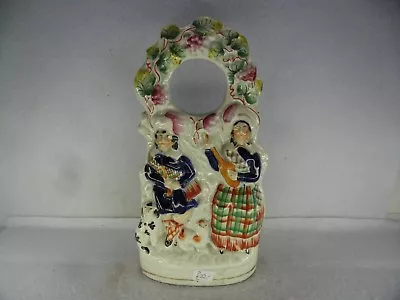 Buy 19th Century Staffordshire Clock Holder With Couple • 25£