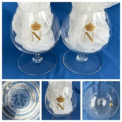 Buy Set Of 2 Vintage Snifters Baccarat Crystal 5 3/4  Napoleon Cognac Brandy Glasses • 56.58£