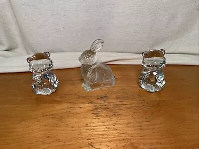 Buy Vintage Art Glass Animal Figurines 2 Fenton 1 Jeanette Total Of 3 Pieces • 19.21£