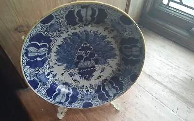 Buy Antique  18th Century Dutch  Delft Ware Pottery Dish De Klaauw Damaged A/f C1770 • 32£