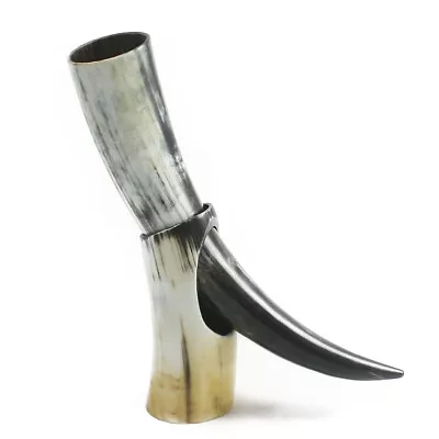 Buy Medium Viking Drinking Horn With Stand Drinking Mug Ox Horn Cup Drinking Vessel • 22.99£