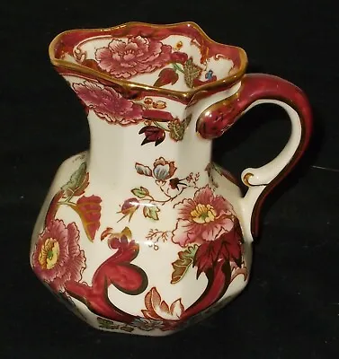 Buy Vintage Masons Ironstone Red Mandalay Jug In Good Condition 4 1/2 Inches Tall • 16.99£