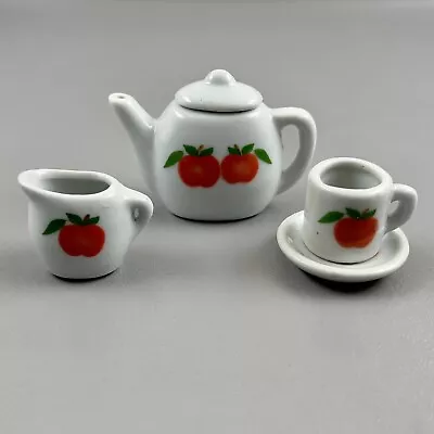 Buy Vintage Hunson Trading Company Miniature Tea Set Apples Guangdong China • 10.39£
