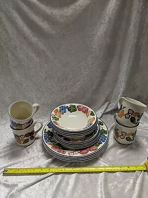 Buy Collection Of Staffordshire Tableware Chianti 4x Dinner Plates Side Plates • 9.99£