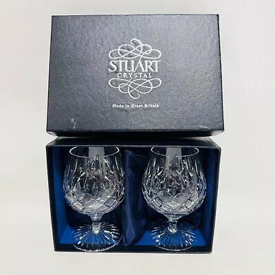 Buy Stuart Crystal Tewkesbury Brandy Balloon Glasses Pair Boxed • 20£
