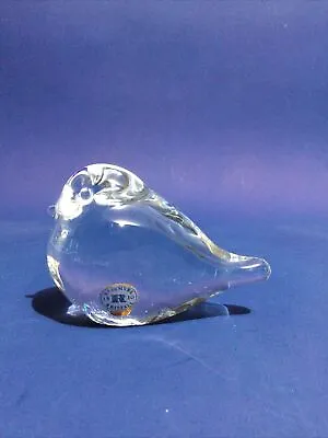 Buy Reijmyre Kristall Sweden Crystal Glass Robin / Bird Paperweight • 9.95£