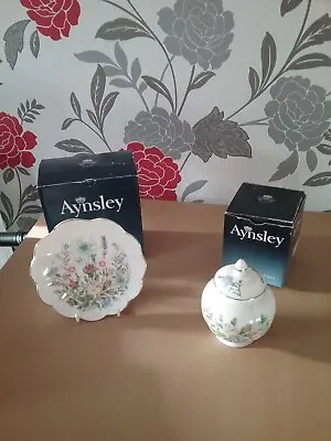 Buy 2 Pieces Aynsley Bone China Wild Tudor Design In Boxes • 10£