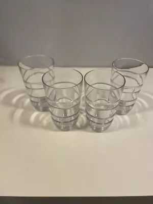 Buy 4 Large Clear Plastic Tumblers • 9.99£