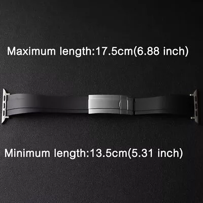 Buy Rubber Watch Strap For IWatch 7 6 Se 8 Ultra 49mm 45mm 41mm Watch Bracelet • 43.19£