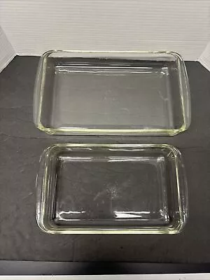 Buy Pyrex 232 231 Set Casserole Baking Dish Clear Glass 11.75 X7.5 X1.75 2 Qt 1.5qt • 21.73£