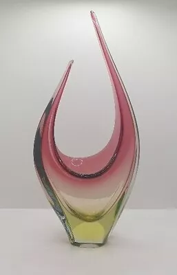 Buy Vintage Murano Sommerso Sculpture  Uranium Vaseline Glass Vase • 185£