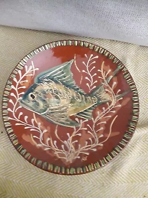 Buy Vintage Majolica 8  Plate Fish Design • 6£