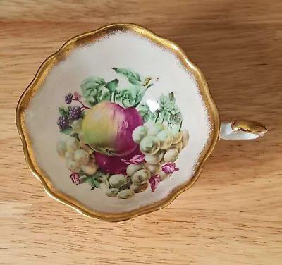 Buy Paragon Tea Cup Fine Bone China Fruit Design With Gold Detail • 12.99£