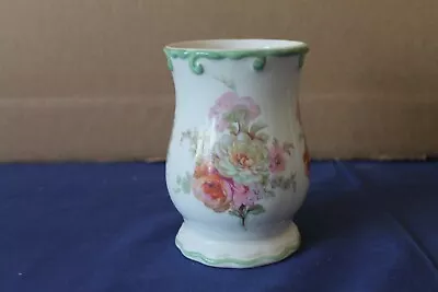 Buy Vintage Royal Winton Pottery  Pink Roses  Vase With Green Edging Stamped 8 • 16.25£