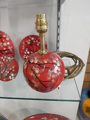 Buy Studio Poole Pottery Table Lamp Small Ball  Blossom Or Wild Poppy Or Gemstones  • 69.99£