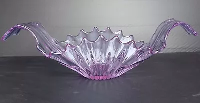 Buy Vintage Art Glass Neodymium Bowl Alexandrite MCM Splash Centrepiece French • 95£