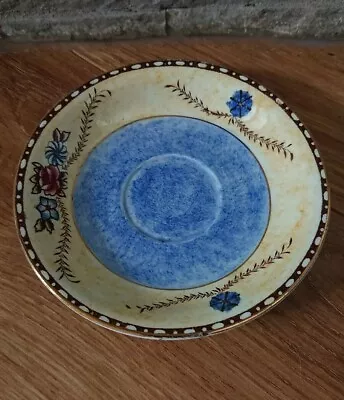 Buy Vintage Grimwades Chelsea Hand Painted Ware Saucer Floral Pattern Blue Yellow  • 7£