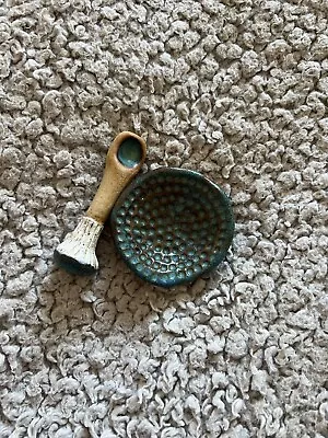 Buy Handmade Mushroom Pottery Mini Pinch Bowl And Spoon Signed By Artist • 4.99£