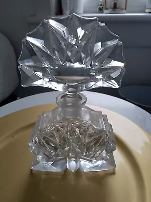 Buy Vintage Cut  Glass Large Perfume Bottle  • 9.99£