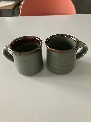 Buy Made In Cley Pottery, Pair Of Coffee Espresso Cups • 19.99£