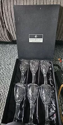 Buy ROYAL DOULTON Dorchester Crystal Goblet Glassware Set 8  280ml BOXED   • 45£