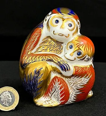 Buy Royal Crown Derby 'Monkey & Baby' Paperweight Excellent Condition • 49.95£