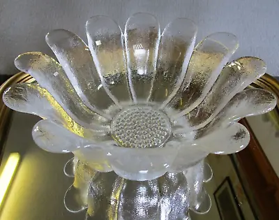 Buy Lovely Vintage Dartington Frank Thrower Crystal Daisy Shape Textured Glass Bowl • 14.95£