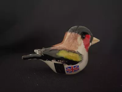 Buy LAHGHAM ENGLAND Art Glass GOLDFINCH BIRD Paperweight SIGNED Paul Miller W/Box • 47.90£