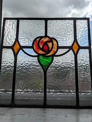 Buy Charming Elegant Edwardian Compact  Stained Glass Window Panel • 150£