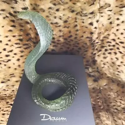 Buy Daum France Crystal Glass Cobra Green Object 9cm X 10cm X 14cm With Box • 679.62£