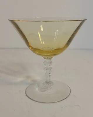 Buy 1 Vintage 1930s Fostoria  Topaz/Yellow Glass Low Sherbet/Champagne 4 1/4  • 22.39£
