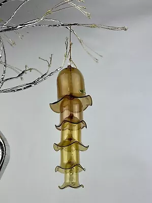 Buy Vintage Silvestri 5 Tier Nesting Bell Christmas Tree Ornament Brown Blown Glass • 34.99£