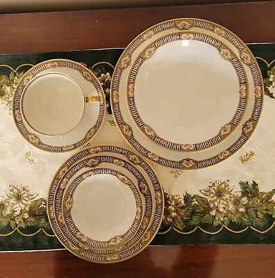 Buy Vintage Theodore Haviland Limoges France Schleiger #631, 7pc China Place Setting • 66.53£