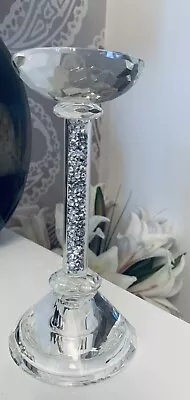 Buy Beautiful Chunky Glass Gem Stem Modern Candlestick/ Candle Holder • 8.99£
