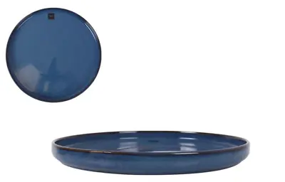Buy Dinner Plates 27cm Stoneware Chester Blue -box Of 1- • 7.80£