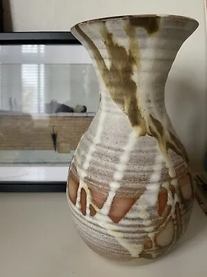 Buy Canterbury Pottery Vase, Flared, Handmade, Neutrals, 22cm High • 17£